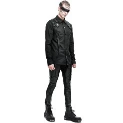 Pantalon Skinny 'Robot Armor' Noir Pour Hommes -Magasin De Mode pantalon skinny robot armor noir pour hommes 3