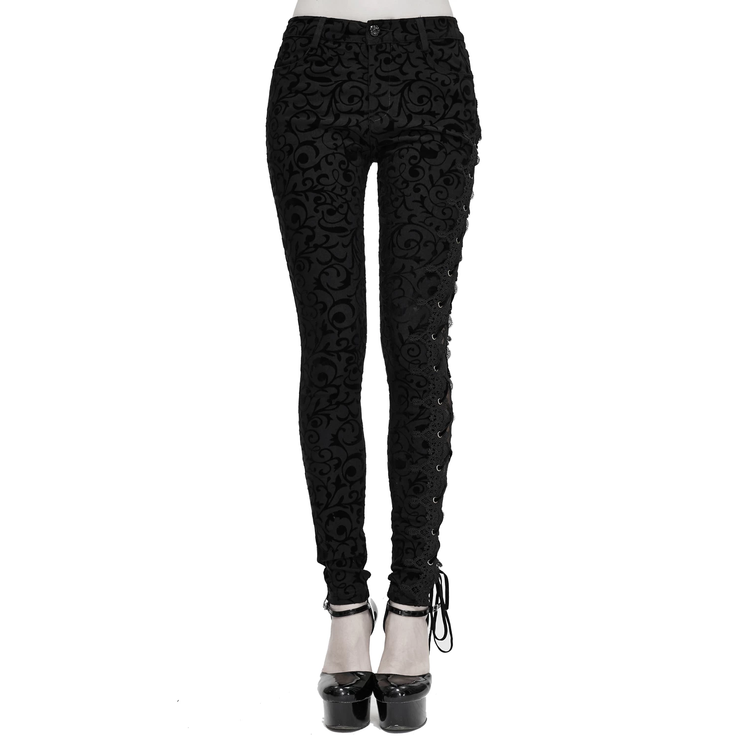 Pantalon 'Slim Lace' Noir 6 Pantalon 'Slim Lace' Noir – Image 4