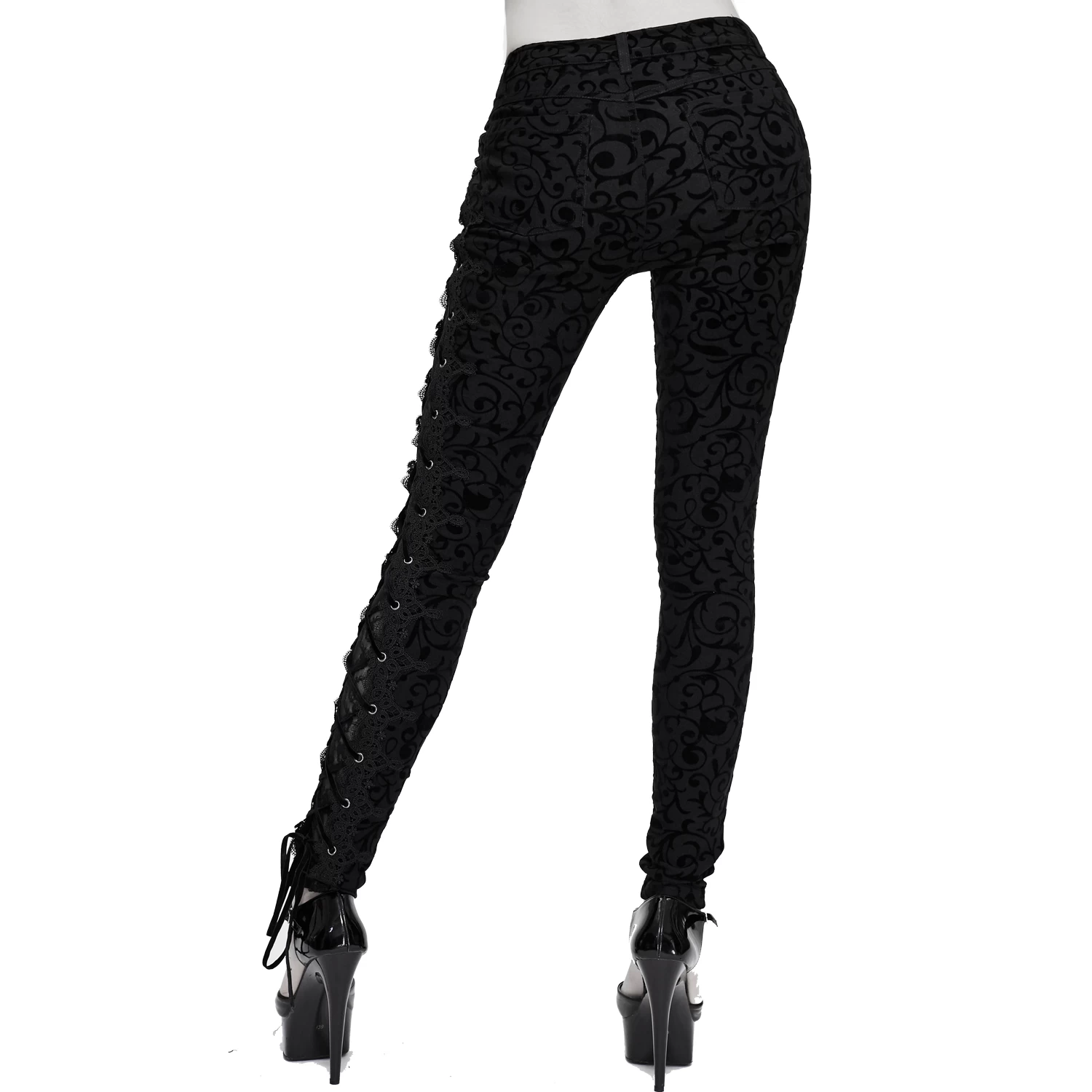 Pantalon 'Slim Lace' Noir 7 Pantalon 'Slim Lace' Noir – Image 5