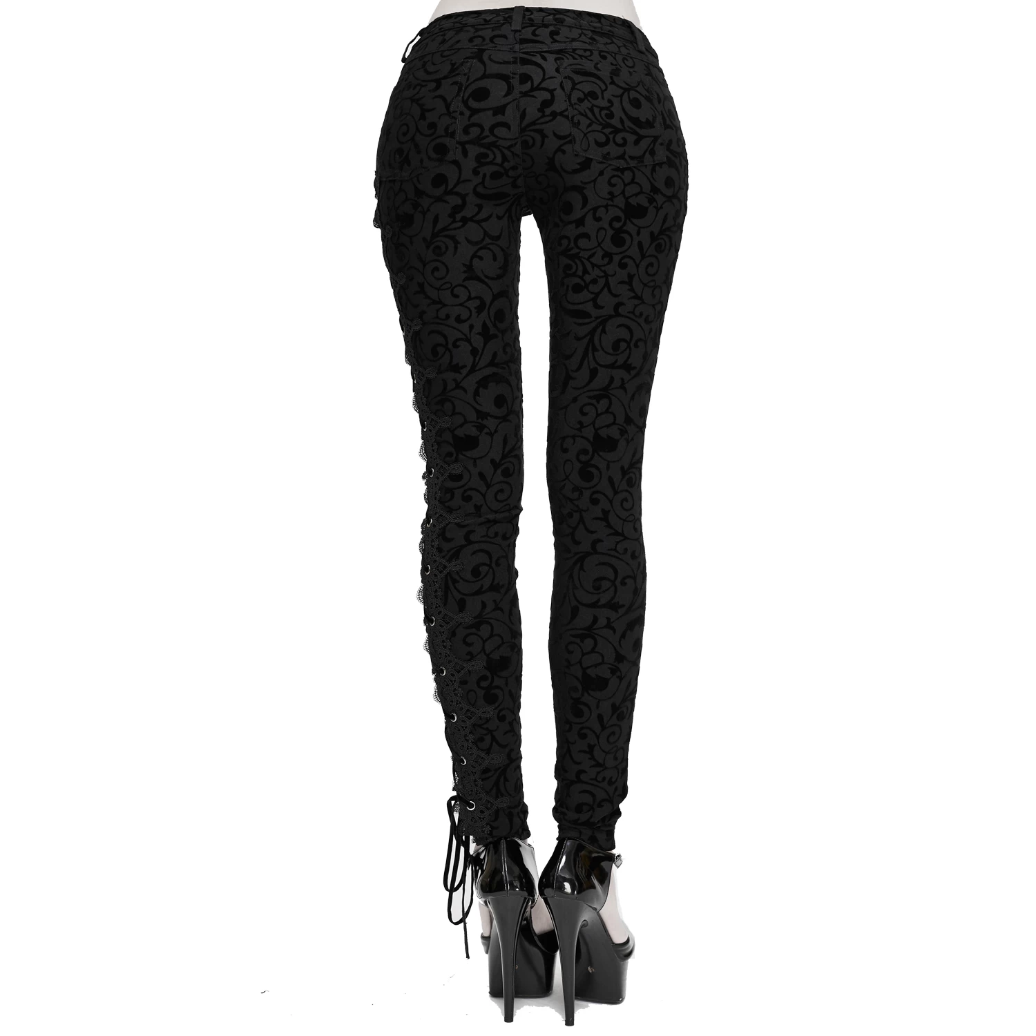 Pantalon 'Slim Lace' Noir 8 Pantalon 'Slim Lace' Noir – Image 6