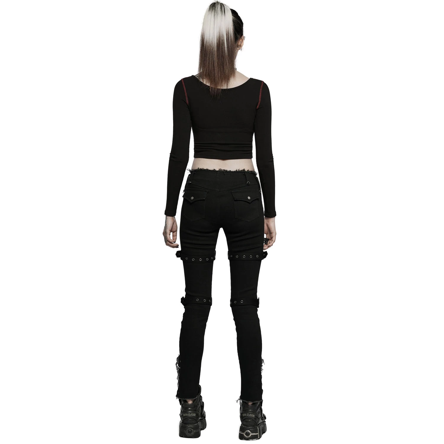 Pantalon Taille Basse 'Katell' Noir 5 Pantalon Taille Basse 'Katell' Noir – Image 3
