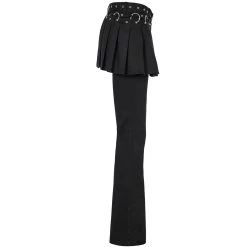 Pantalon Taille Mi Haute 'Lamia' Avec Sur-jupe Noir -Magasin De Mode pantalon taille mi haute lamia avec sur jupe noir 9