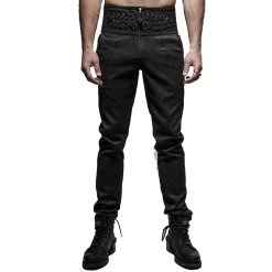 Pantalon 'Torero' En Brocart Noir -Magasin De Mode pantalon torero en brocart noir 4