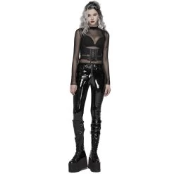 Pantalon 'Toxica' En Vinyle Noir -Magasin De Mode pantalon toxica en vinyle noir 1