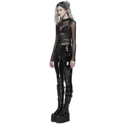 Pantalon 'Toxica' En Vinyle Noir -Magasin De Mode pantalon toxica en vinyle noir 3