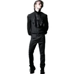Pantalon 'Vampyr' En Brocart Noir 24 Pantalon 'Vampyr' En Brocart Noir -Magasin De Mode pantalon vampyr en brocart noir 2