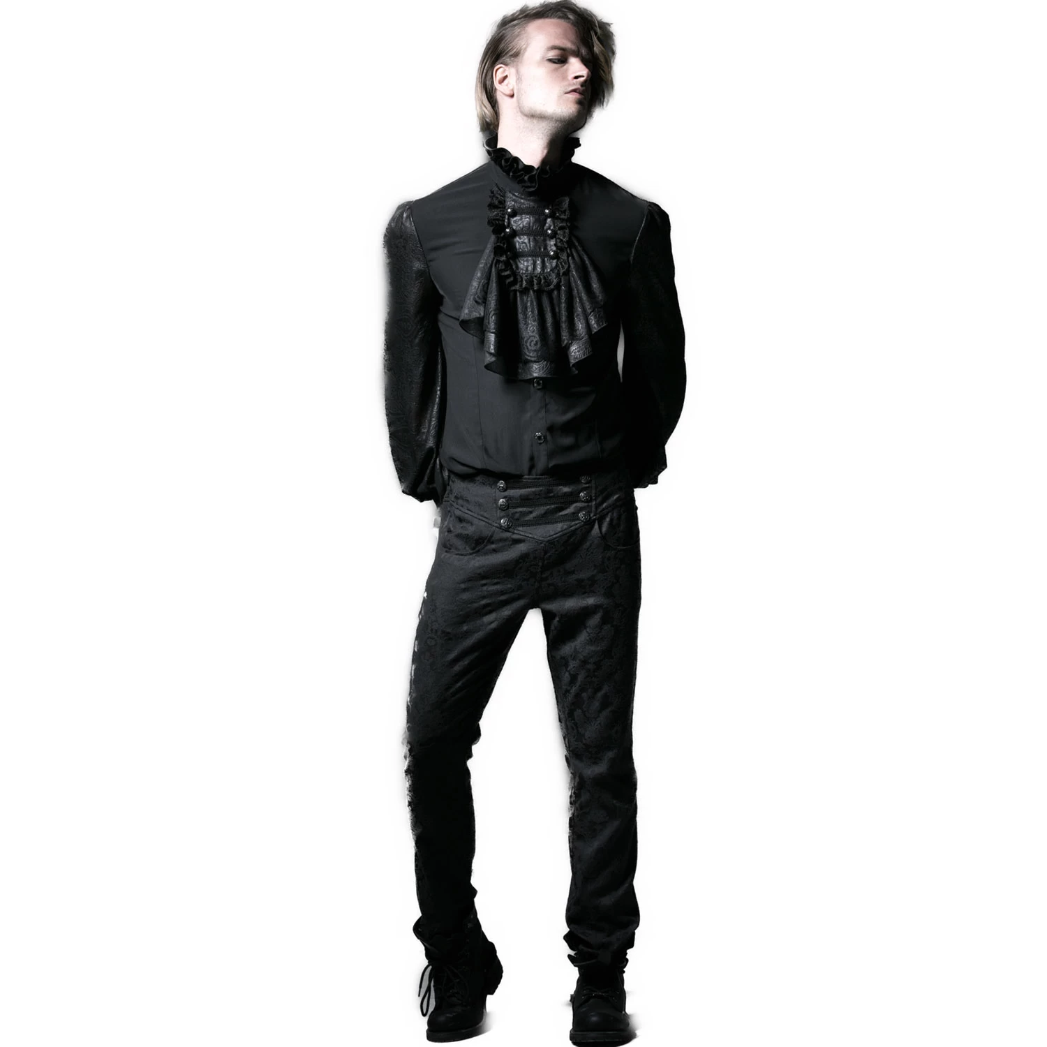 Pantalon 'Vampyr' En Brocart Noir 5 Pantalon 'Vampyr' En Brocart Noir – Image 3