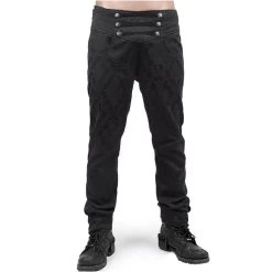 Pantalon 'Vampyr' En Brocart Noir 28 Pantalon 'Vampyr' En Brocart Noir -Magasin De Mode pantalon vampyr en brocart noir 6