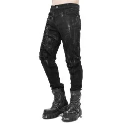 Pantalon 'Wasteland' En Jean Noir -Magasin De Mode pantalon wasteland en jean noir 4