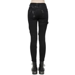 Pantalon 'Wasteland' Noir Pour Femmes -Magasin De Mode pantalon wasteland noir pour femmes 5