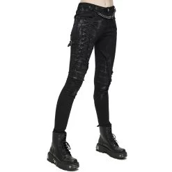 Pantalon 'Wasteland' Noir Pour Femmes -Magasin De Mode pantalon wasteland noir pour femmes 6