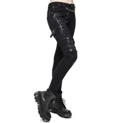 Pantalon 'Wasteland' Noir Pour Femmes -Magasin De Mode pantalon wasteland noir pour femmes 9