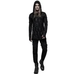 Polo à Capuche Et Manches Longues 'Destruction Unit'... 22 Polo à Capuche Et Manches Longues 'Destruction Unit'... -Magasin De Mode polo a capuche et manches longues destruction unit noir 4