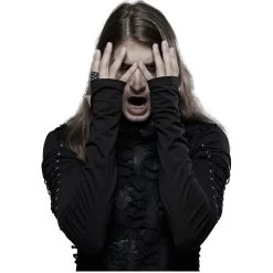 Polo à Capuche Et Manches Longues 'Destruction Unit'... 26 Polo à Capuche Et Manches Longues 'Destruction Unit'... -Magasin De Mode polo a capuche et manches longues destruction unit noir 8