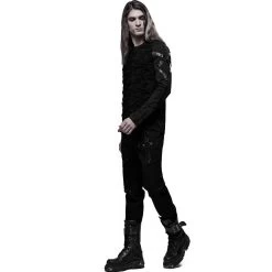 Polo Manches Longues 'Astaroth' Noir -Magasin De Mode polo manches longues astaroth noir 10