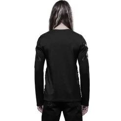 Polo Manches Longues 'Astaroth' Noir -Magasin De Mode polo manches longues astaroth noir 2