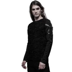 Polo Manches Longues 'Astaroth' Noir -Magasin De Mode polo manches longues astaroth noir 4