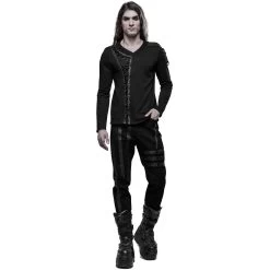 Polo Manches Longues 'Dark Devil' Noir -Magasin De Mode polo manches longues dark devil noir 4