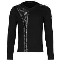 Polo Manches Longues 'Dark Devil' Noir -Magasin De Mode polo manches longues dark devil noir 8