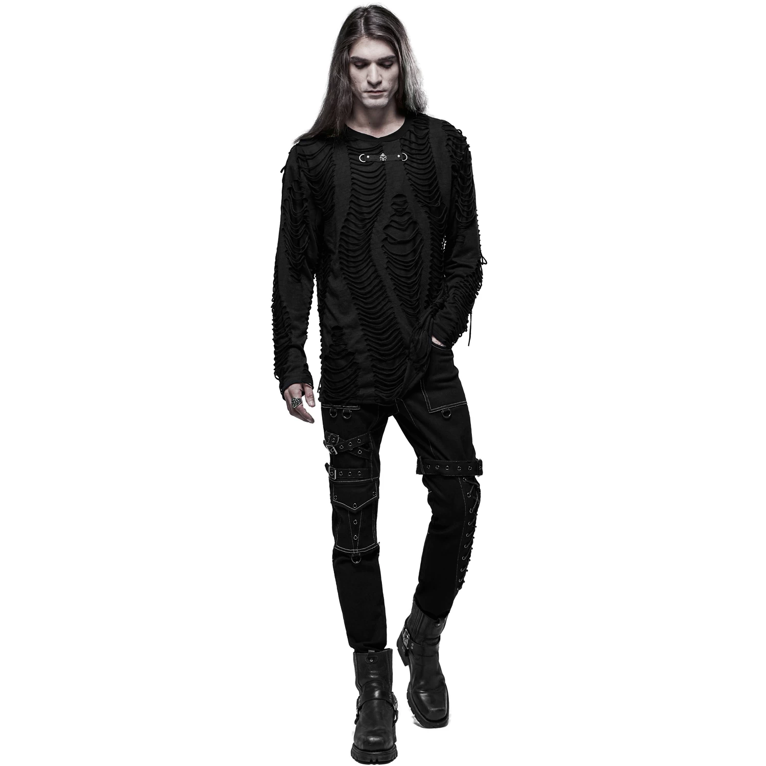 Polo Manches Longues 'Goth Broken' Noir 13 Polo Manches Longues 'Goth Broken' Noir – Image 11