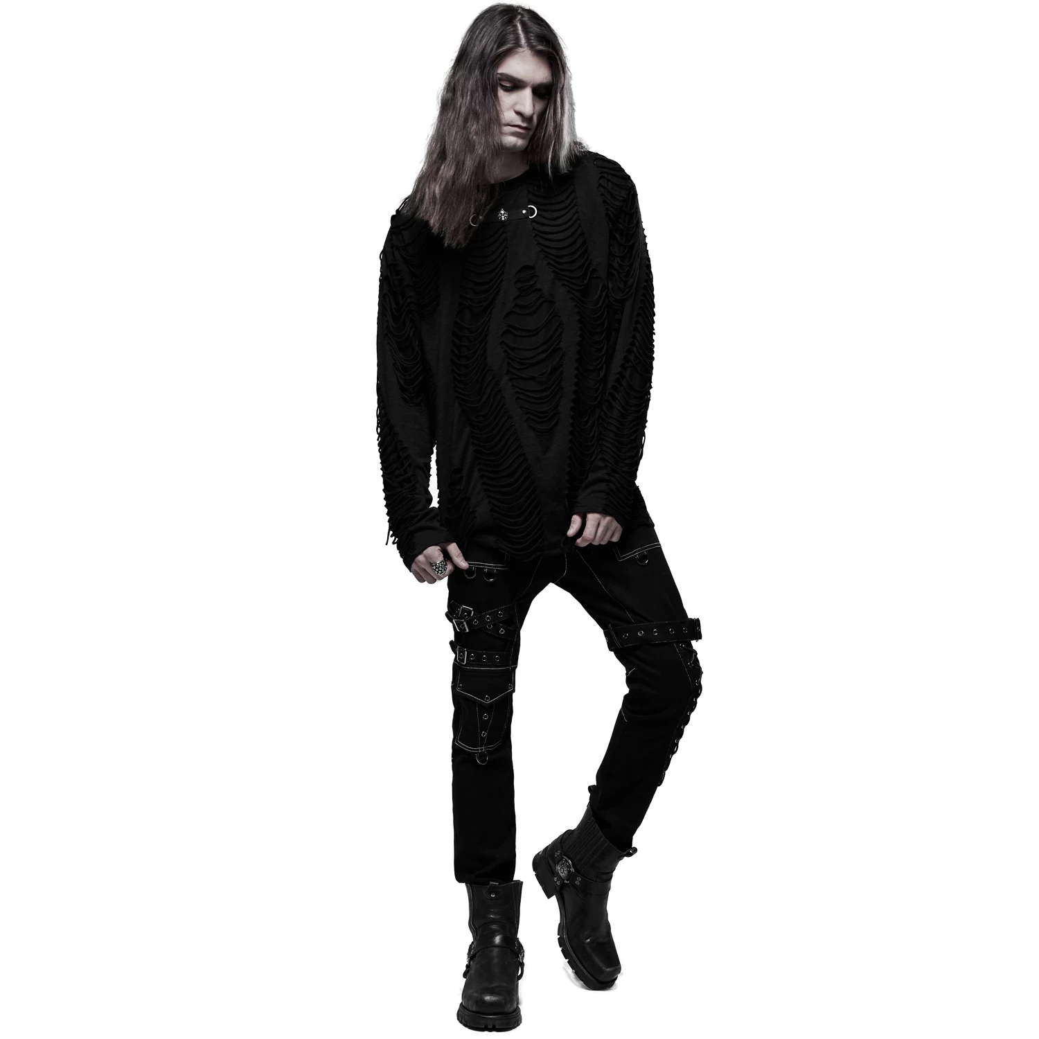 Polo Manches Longues 'Goth Broken' Noir 15 Polo Manches Longues 'Goth Broken' Noir – Image 13