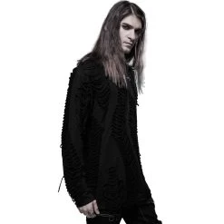 Polo Manches Longues 'Goth Broken' Noir 24 Polo Manches Longues 'Goth Broken' Noir -Magasin De Mode polo manches longues goth broken noir 3
