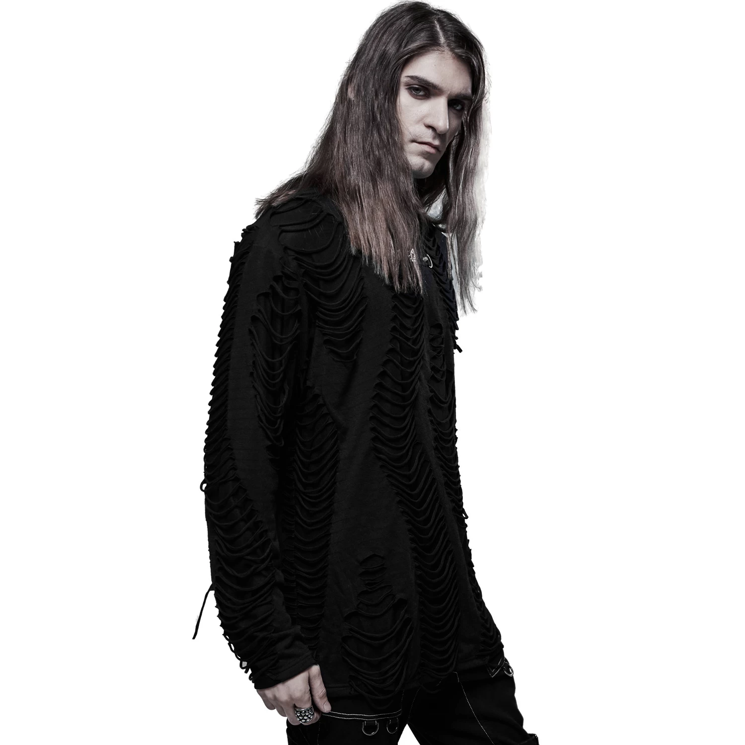 Polo Manches Longues 'Goth Broken' Noir 6 Polo Manches Longues 'Goth Broken' Noir – Image 4