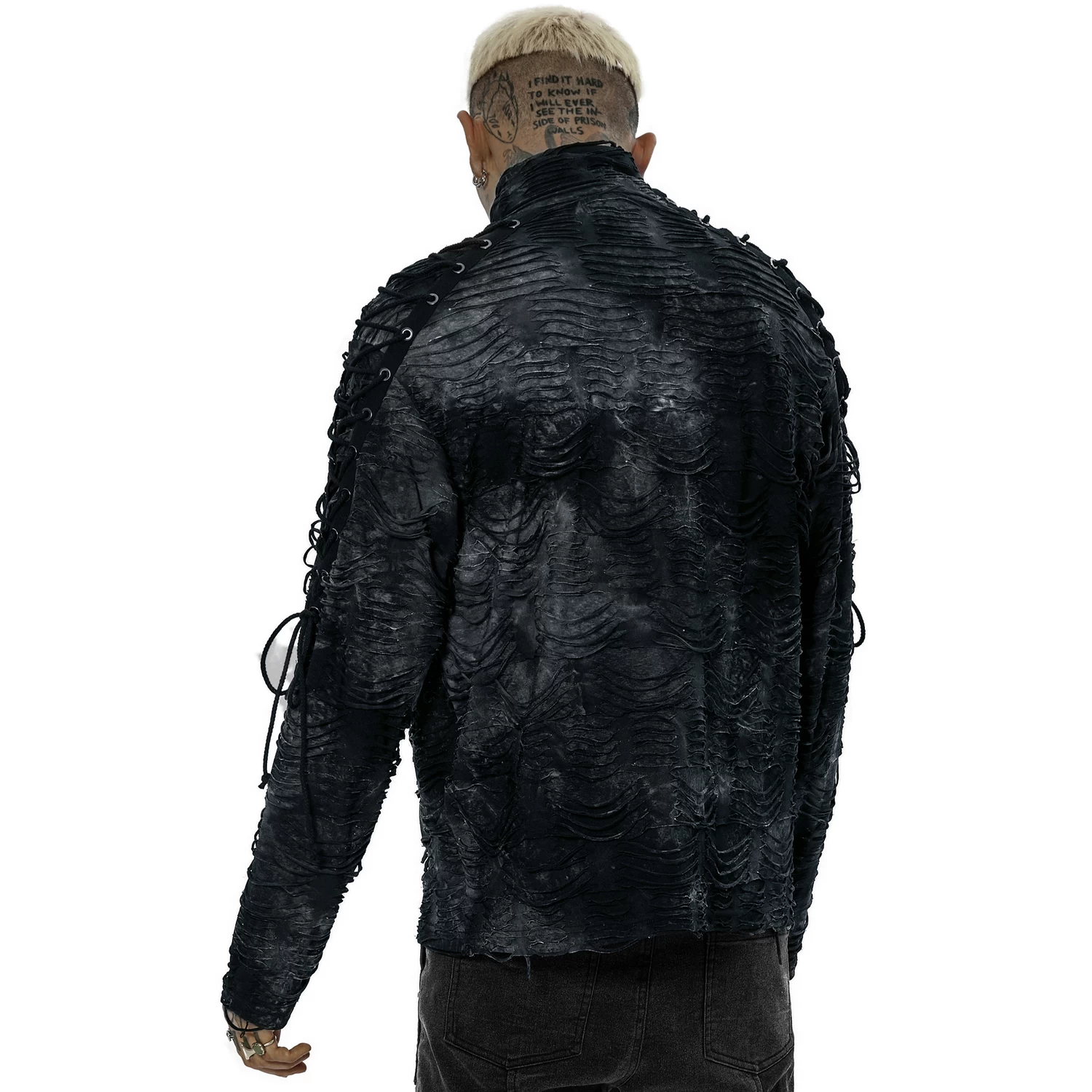 Polo Masque 'Samhain' Noir Et Bleu 5 Polo Masque 'Samhain' Noir Et Bleu – Image 3