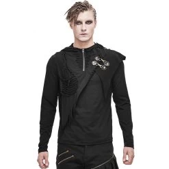 Pull à Capuche 'Templar' Noir 22 Pull à Capuche 'Templar' Noir -Magasin De Mode pull a capuche altair noir 19