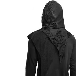Pull à Capuche 'Templar' Noir 24 Pull à Capuche 'Templar' Noir -Magasin De Mode pull a capuche altair noir 21
