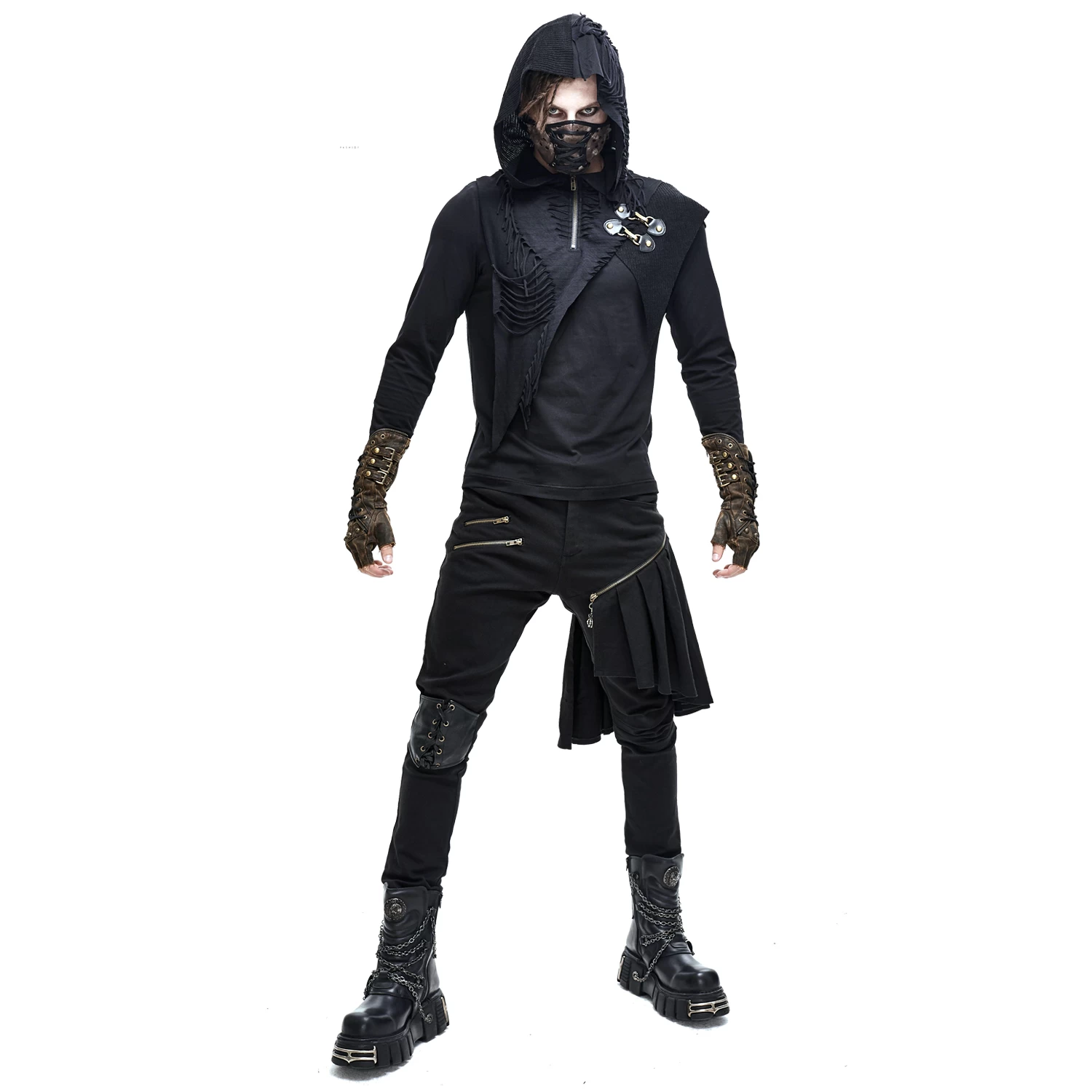 Pull à Capuche 'Templar' Noir 12 Pull à Capuche 'Templar' Noir – Image 10