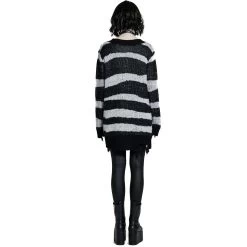 Pull 'Dark Doll' à Rayures Noires Et Blanches 24 Pull 'Dark Doll' à Rayures Noires Et Blanches -Magasin De Mode pull dark doll a rayures noires et blanches 2