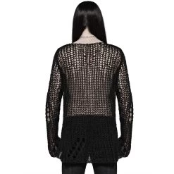 Pull En Mailles 'Destroy' Noir -Magasin De Mode pull en mailles destroy noir 2