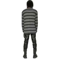 Pull 'Pagan' Rayé Gris Et Noir 19 Pull 'Pagan' Rayé Gris Et Noir -Magasin De Mode pull pagan raye gris et noir 5