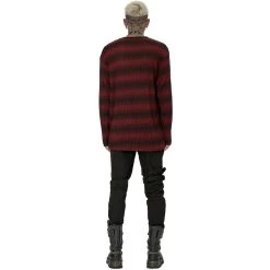 Pull 'Pagan' Rayé Rouge Et Noir -Magasin De Mode pull pagan raye rouge et noir 5