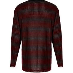 Pull 'Pagan' Rayé Rouge Et Noir -Magasin De Mode pull pagan raye rouge et noir 9