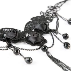 Ras Du Cou 'Black Roses' Noir 10 Ras Du Cou 'Black Roses' Noir -Magasin De Mode ras du cou black roses noir 2