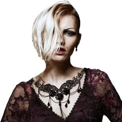 Ras Du Cou 'Black Roses' Noir 13 Ras Du Cou 'Black Roses' Noir -Magasin De Mode ras du cou black roses noir 5