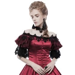 Ras Du Cou 'Red Ruby' Noir Et Rouge -Magasin De Mode ras du cou red ruby noir et rouge 1