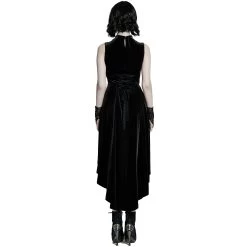 Robe Asymétrique 'Bara' En Velours Noir -Magasin De Mode robe asymetrique bara en velours noir 2