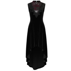 Robe Asymétrique 'Bara' En Velours Noir