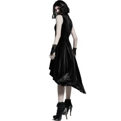 Robe Asymétrique 'Bara' En Velours Noir -Magasin De Mode robe asymetrique bara en velours noir 3