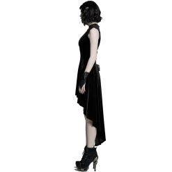 Robe Asymétrique 'Bara' En Velours Noir -Magasin De Mode robe asymetrique bara en velours noir 4