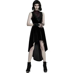 Robe Asymétrique 'Bara' En Velours Noir -Magasin De Mode robe asymetrique bara en velours noir 6