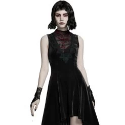 Robe Asymétrique 'Bara' En Velours Noir -Magasin De Mode robe asymetrique bara en velours noir 8