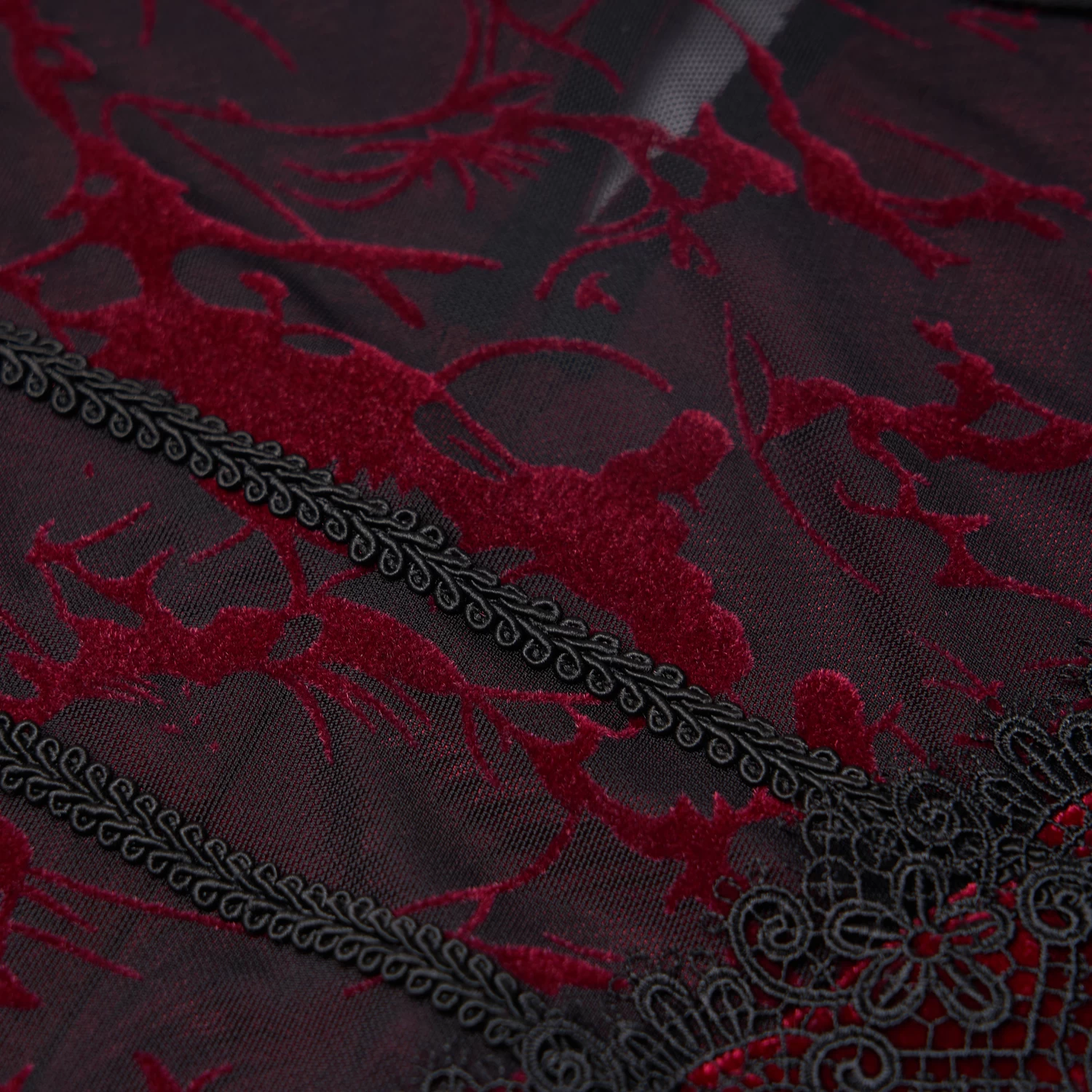 Robe Asymétrique 'Bara' En Velours Rouge 18 Robe Asymétrique 'Bara' En Velours Rouge – Image 16