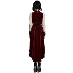 Robe Asymétrique 'Bara' En Velours Rouge 23 Robe Asymétrique 'Bara' En Velours Rouge -Magasin De Mode robe asymetrique bara en velours rouge 2