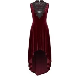 Robe Asymétrique 'Bara' En Velours Rouge