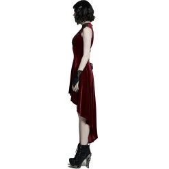 Robe Asymétrique 'Bara' En Velours Rouge 24 Robe Asymétrique 'Bara' En Velours Rouge -Magasin De Mode robe asymetrique bara en velours rouge 3