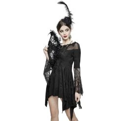 Robe Asymétrique 'Esmerée' En Dentelle Et Jacquard... 24 Robe Asymétrique 'Esmerée' En Dentelle Et Jacquard... -Magasin De Mode robe asymetrique esmeree en dentelle et jacquard noirs 3